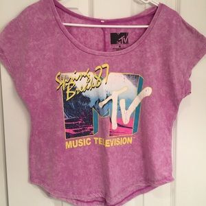 MTV Purple Unstructured T-shirt